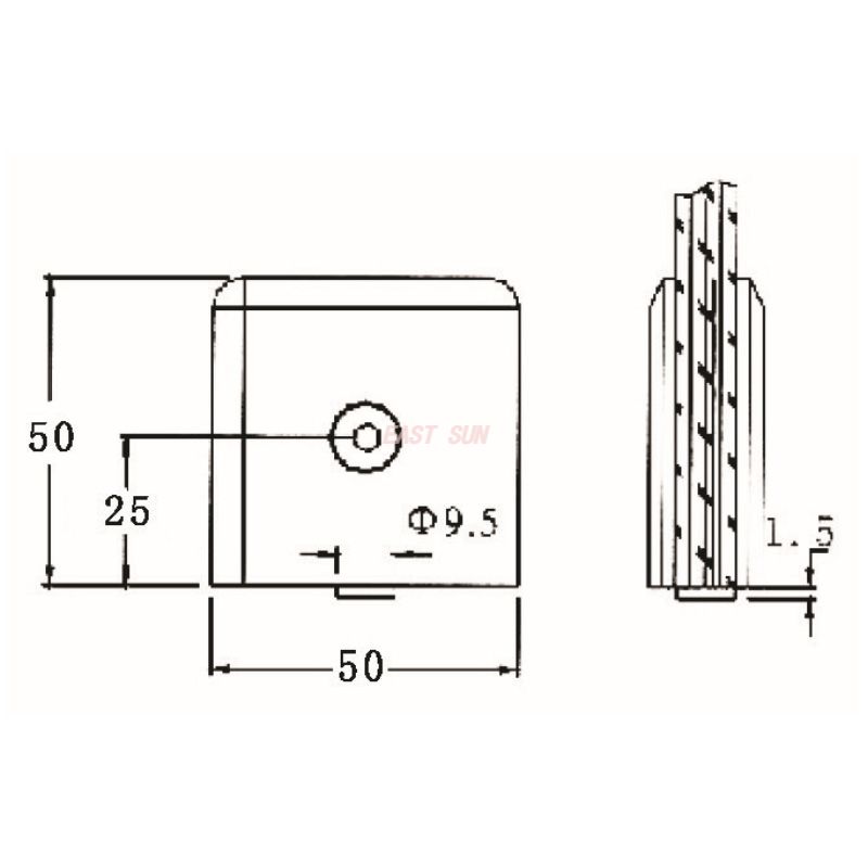 glass shelf clamp support