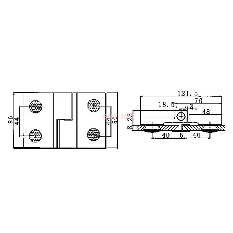 RSH-202L-Brass Self-Rising Hinges
