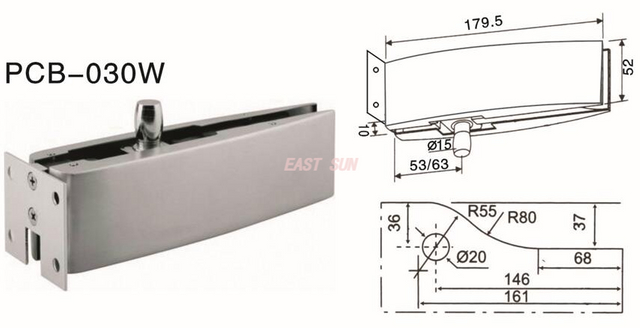 Patch Fittings Pivot Door Dorma PCB-030W