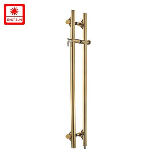 Europe Popular Stainless Steel Furniture Hardware Shower Latch High Quality Glass Door Handle with Lock