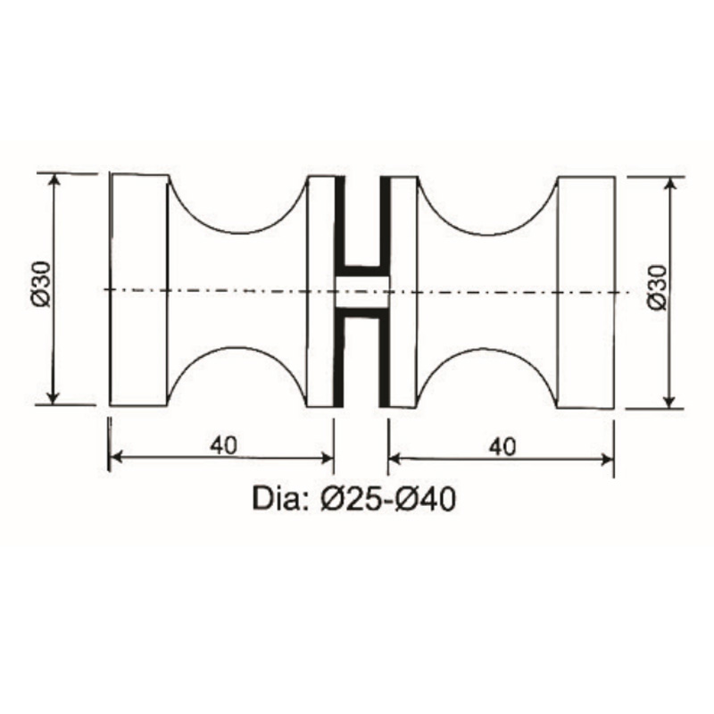 GDK-14- shower door knob