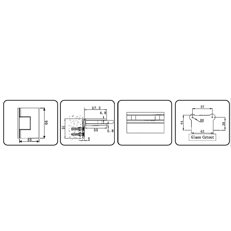 ACH-205-Adjustable Shower Hinges