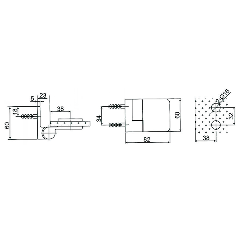 ESH-611-L-Brass Self-Rising Hinges