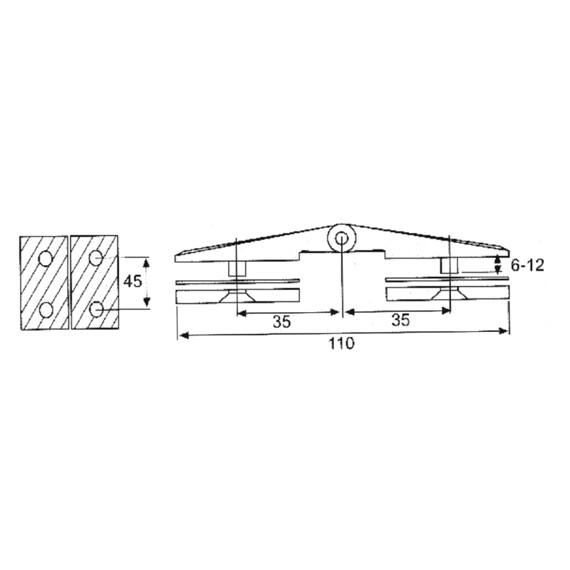 ESH-722-Shower Door Hinges