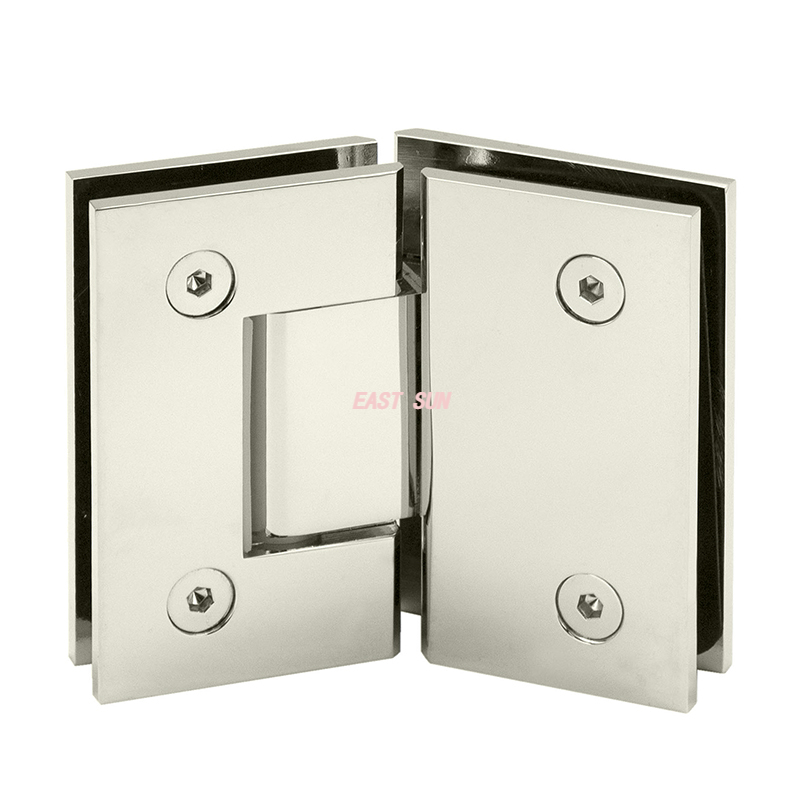 135 Degree Gold Glass To Glass Shower Door Hinge for 1/2″ – 3/8″ Glass,