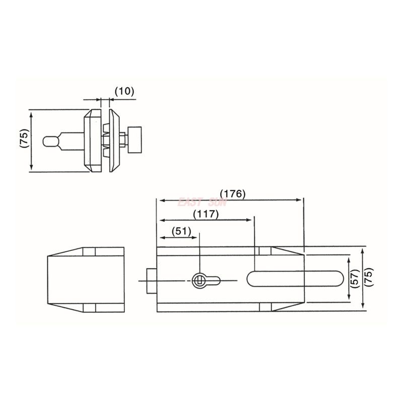 GHL-004D-Glass Door Locks