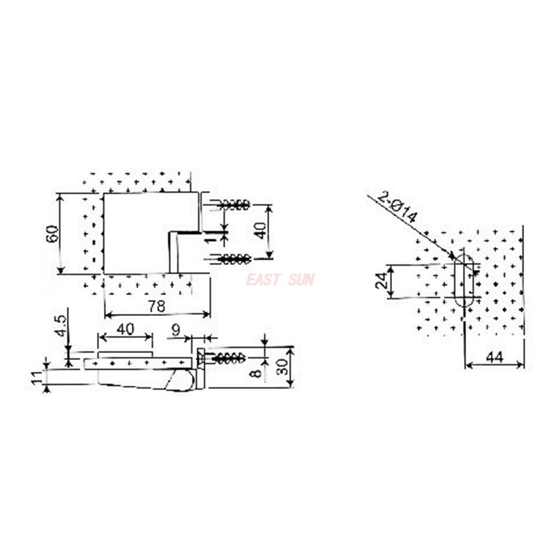 hinged frameless shower door