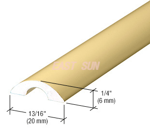 Frameless Shower Door Half-Round Threshold