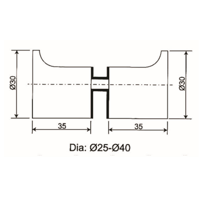 GDK-15- shower door knob