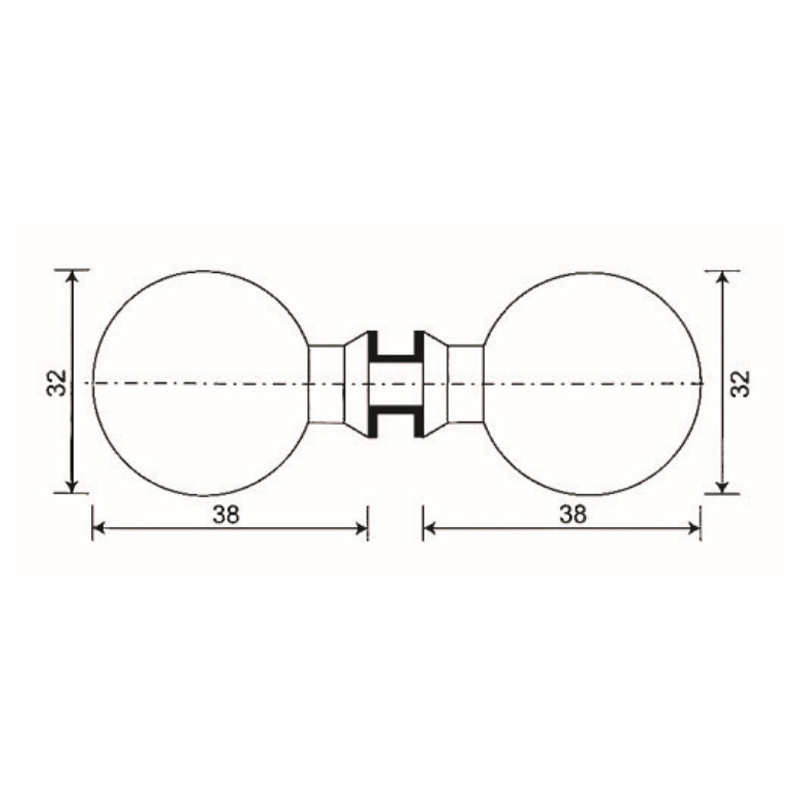 GDK-10- shower door knob