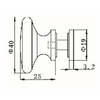 GDK-1001-3- Shower Door Knob