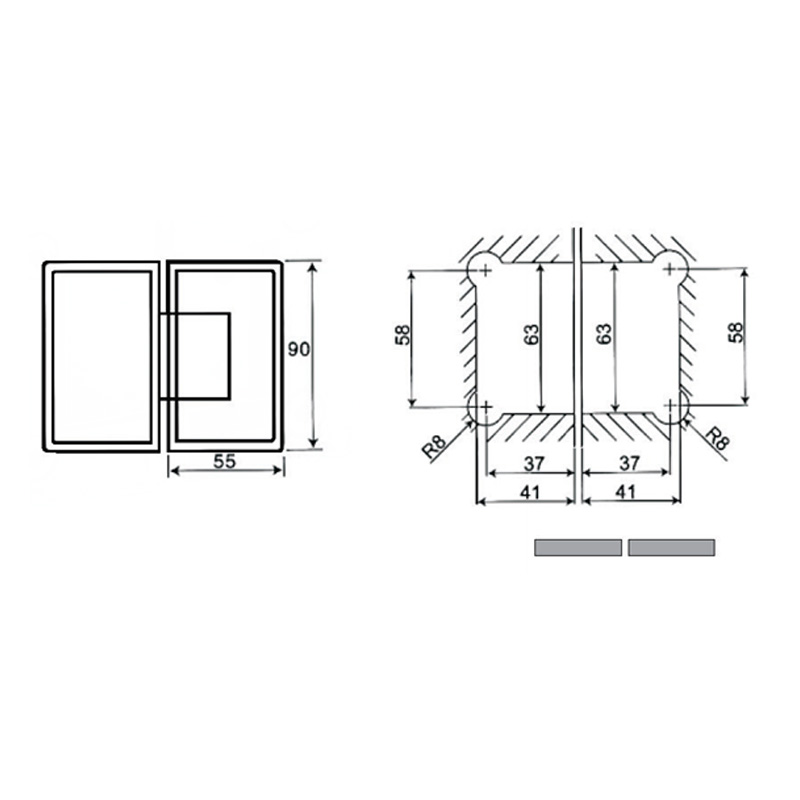 ASH-303-Adjustable Shower Hinges