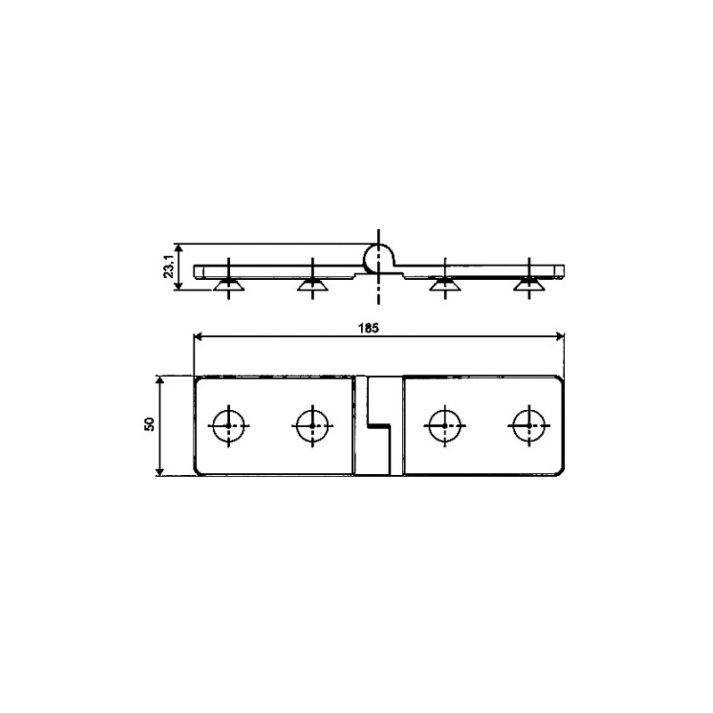 ESD-1002-Brass Self-Rising Hinges