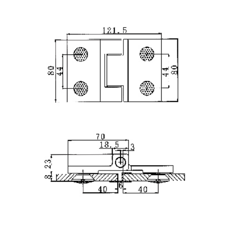 ESH-1001-Shower Door Hinges