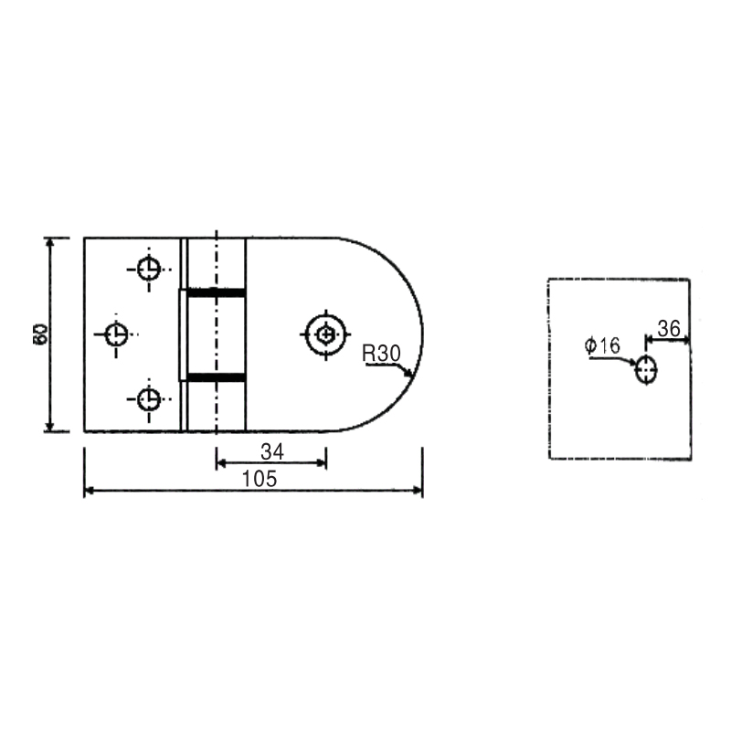 ESH-762-Shower Door Hinges