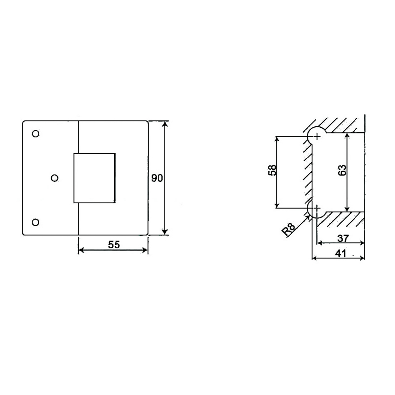 ESH-219-Shower Door Hinges