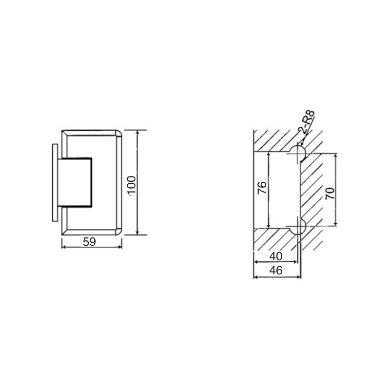 ESH-301BS-Shower Door Hinges