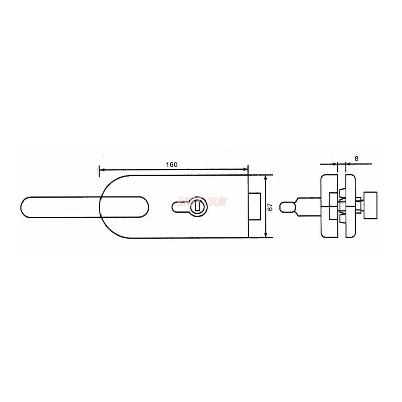 GHL-021B-Glass Door Locks