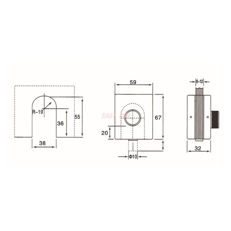 GHL-002-Glass Door Locks