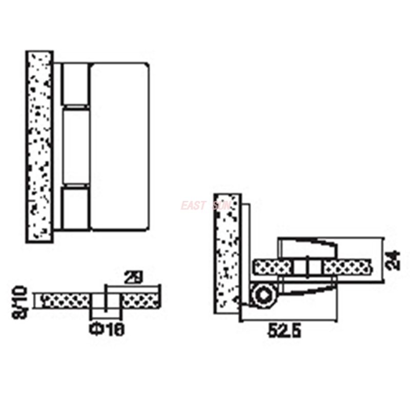 glass shower door hinged