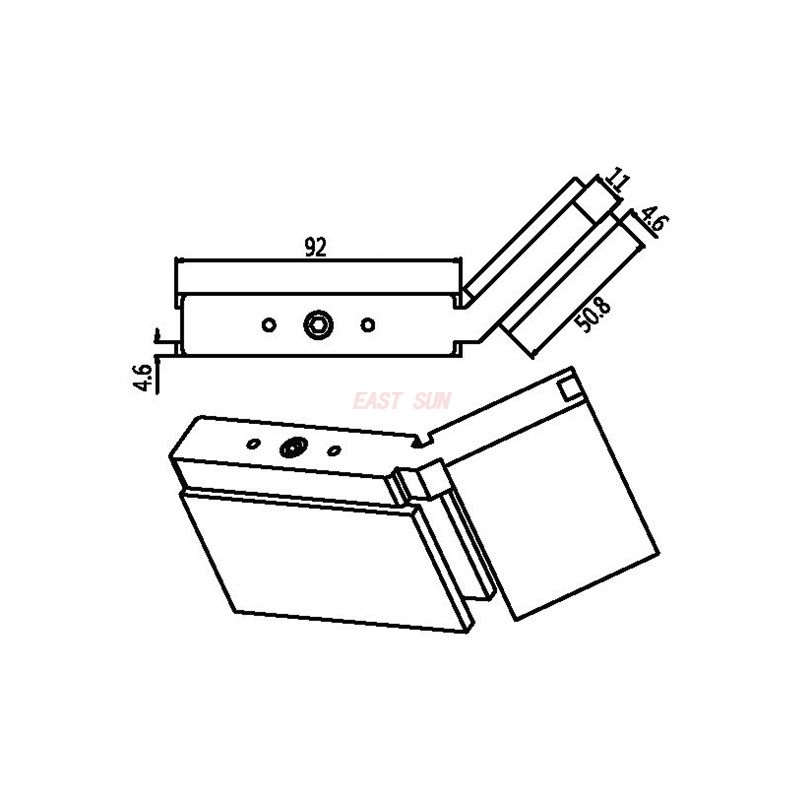 glass cabinet door hinge