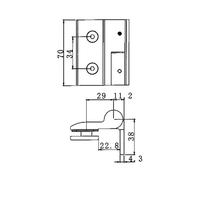 RSH-401R-Brass Self-Rising Hinges