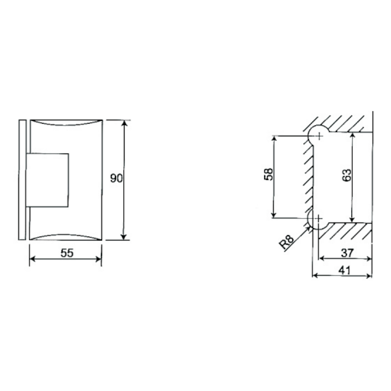 ESH-221-Shower Door Hinges