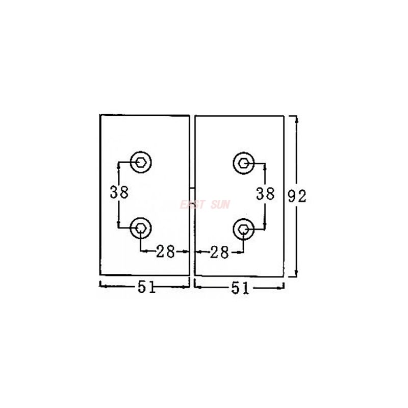 hinge for glass door
