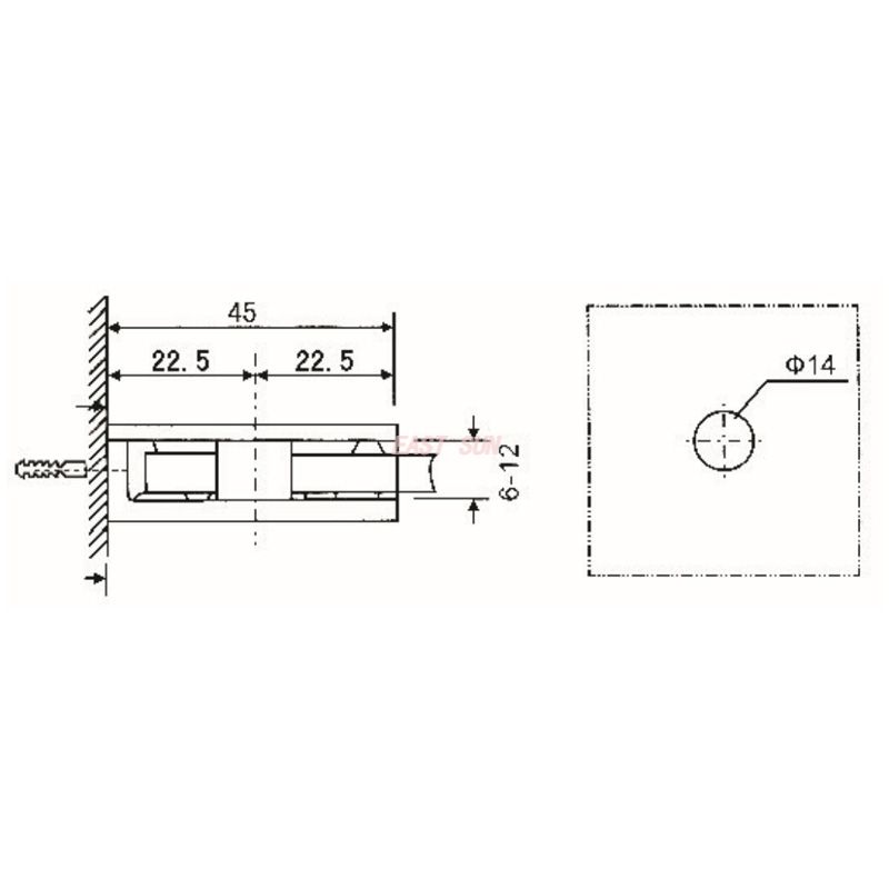 brushed nickel glass clamps