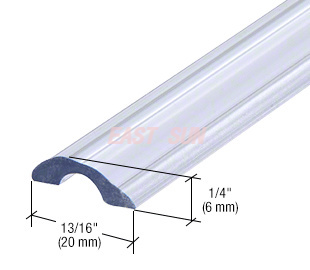 Frameless Shower Door Half-Round Threshold