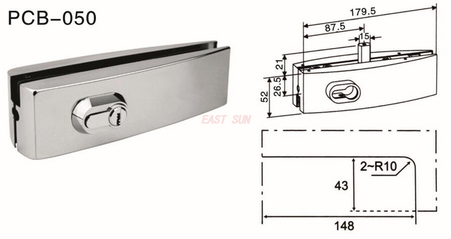 Patch Fittings Pivot Door Dorma PCB-050
