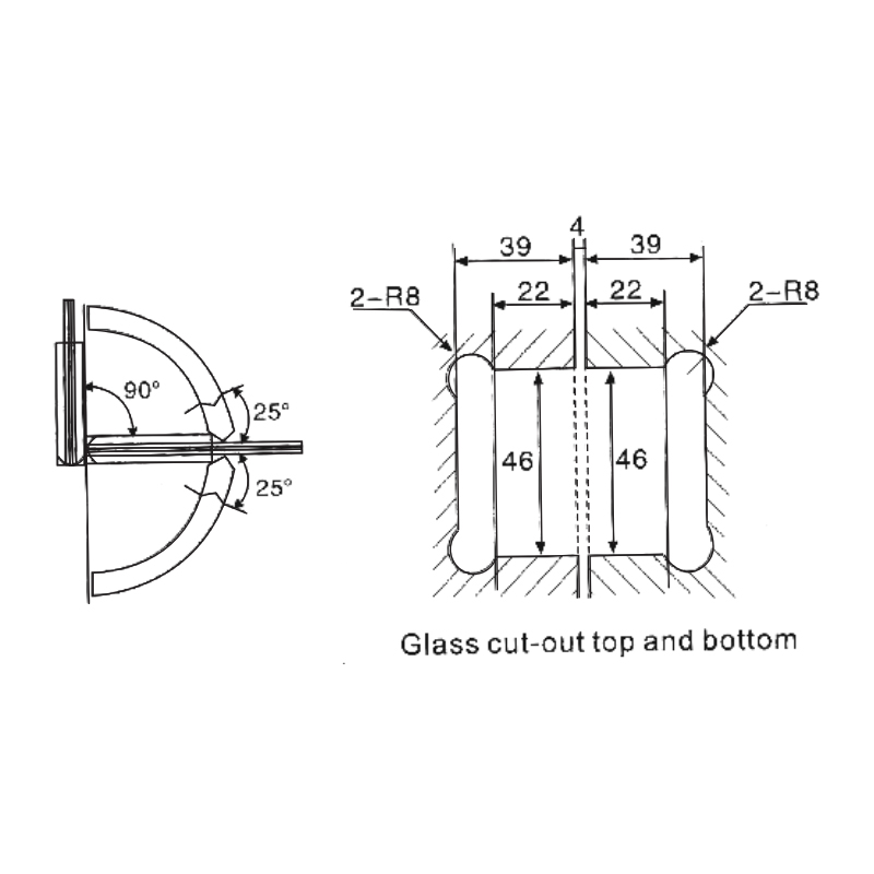 ESH-424-Shower Door Hinges