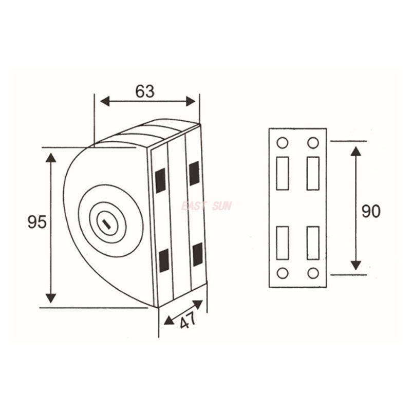 GHL-005S-Glass Door Locks