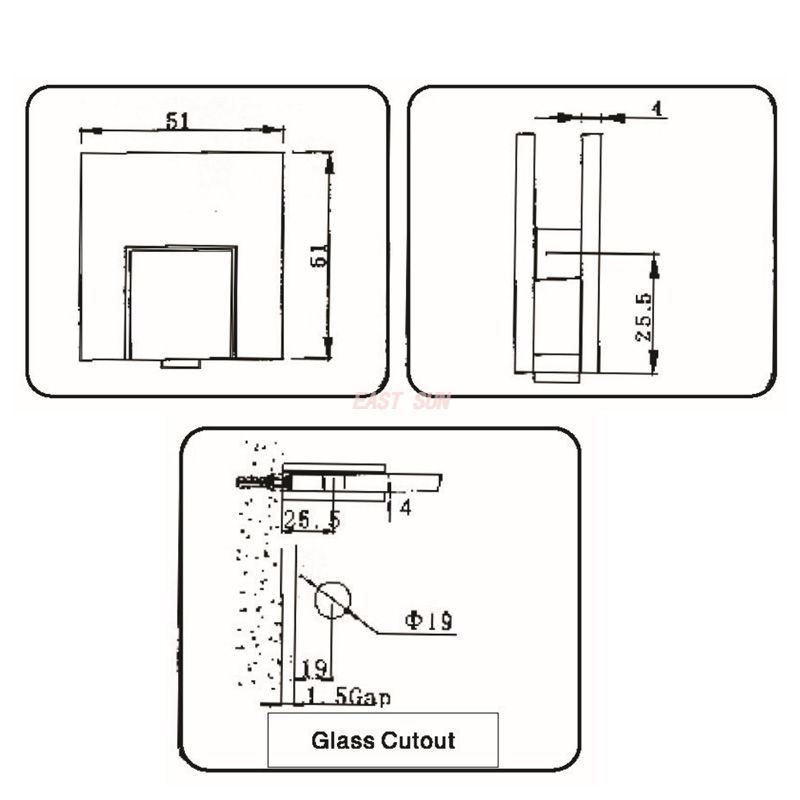 balcony glass railing clamps