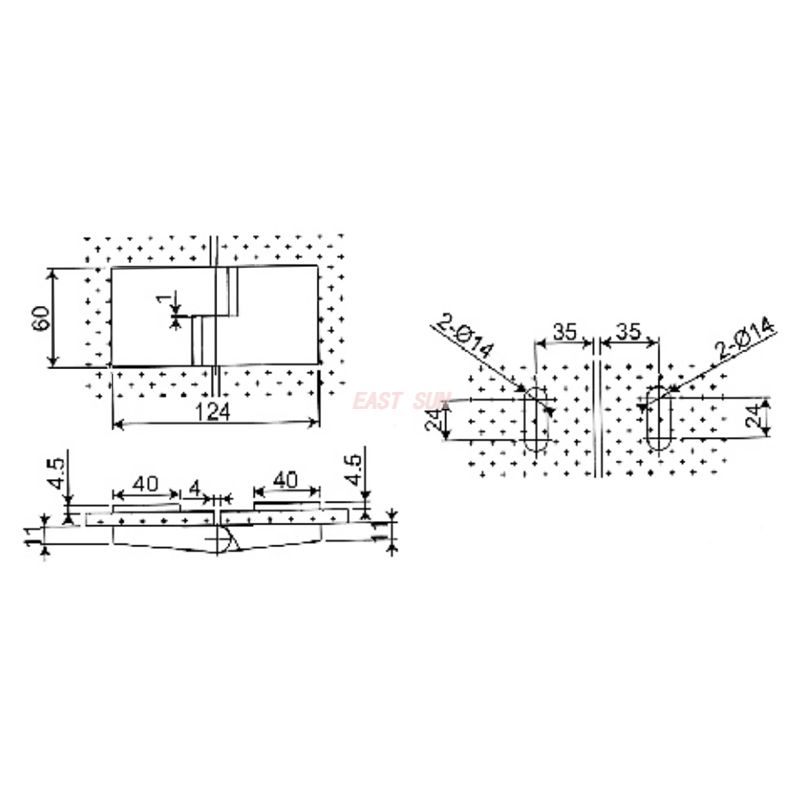 bathroom shower hinge