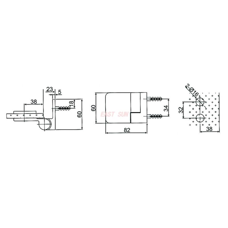 ESH-611-R-Brass Self-Rising Hinges