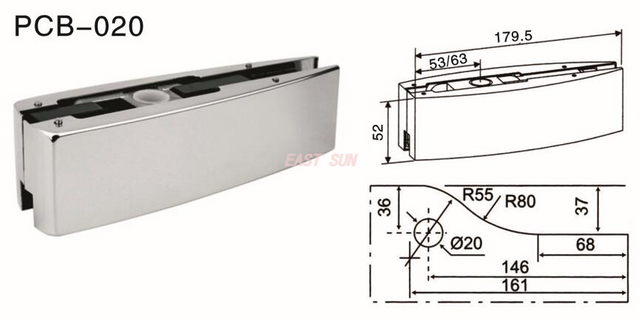 Patch Fittings Pivot Door Dorma PCB-020