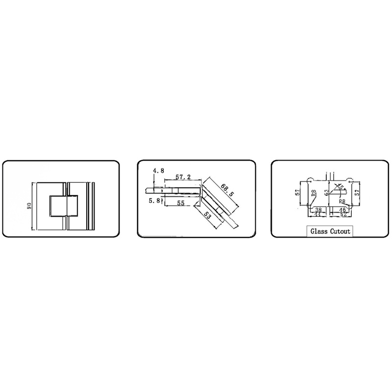 ACH-202-Adjustable Shower Hinges