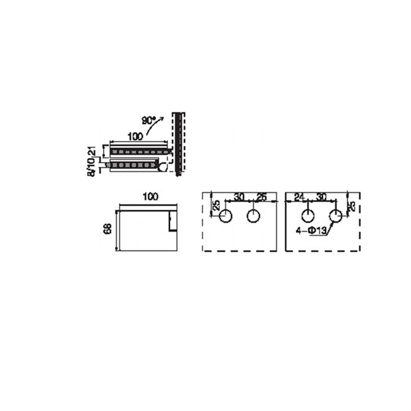 FSH-401L-Folding Shower Hinges