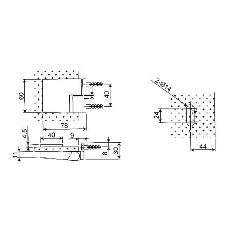 RSH-101-R-Brass Self-Rising Hinges