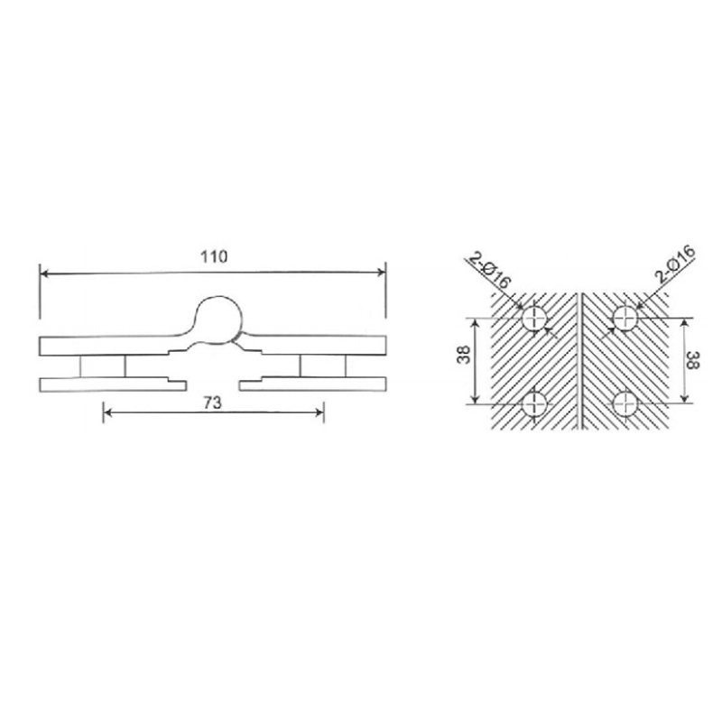 ESH-710-Shower Door Hinges