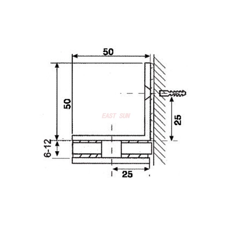 shower glass door hinge