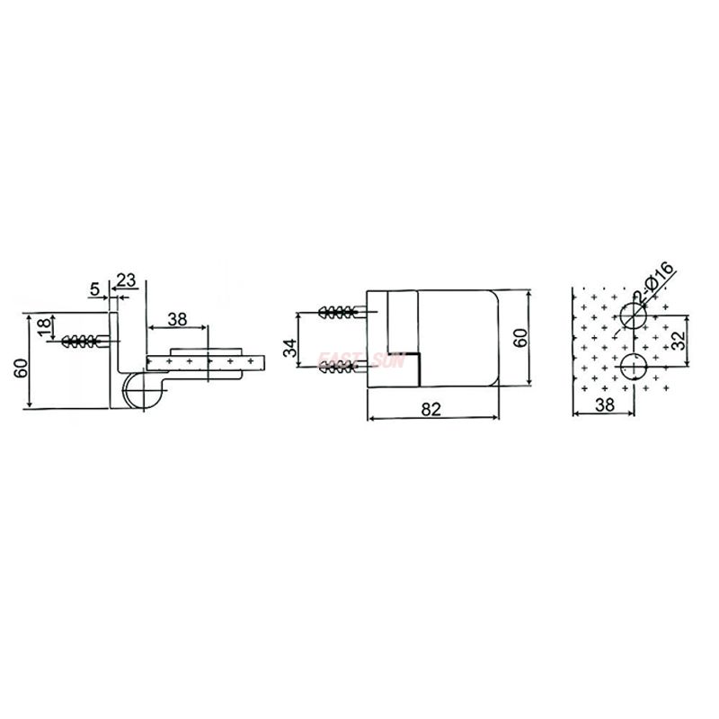 ESH-611-L-Brass Self-Rising Hinges