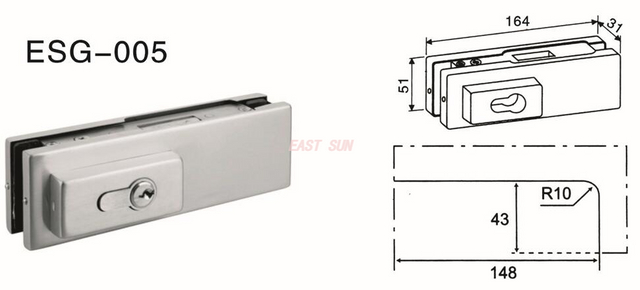 Dorma Patch Fittings Pivot Door ESG-005