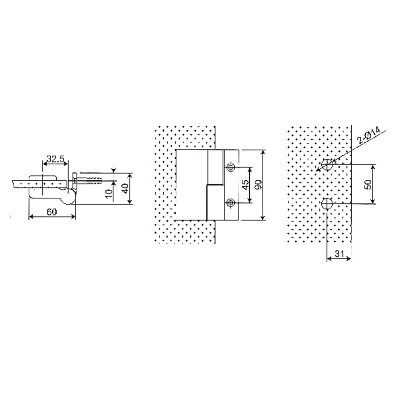 RSH-103-R-Brass Self-Rising Hinges