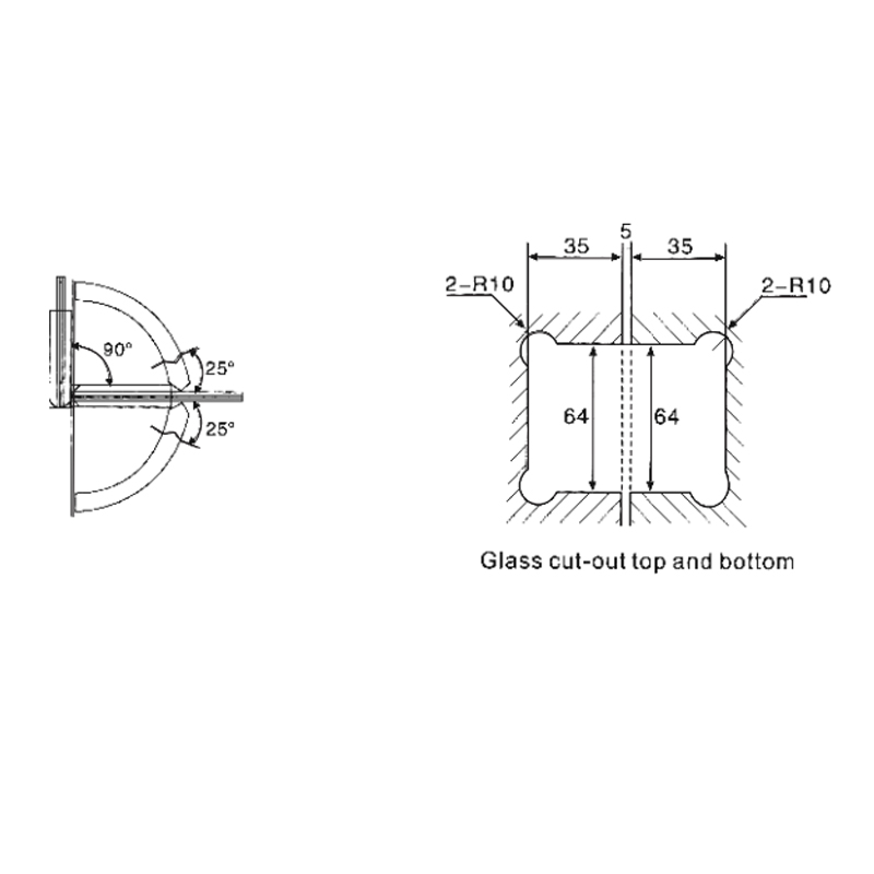 ESH-334-Shower Door Hinges