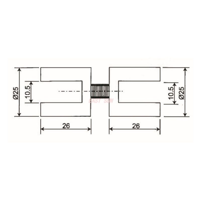 adjustable glass to glass clamp 