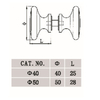 GDK-1001-1- Shower Door Knob