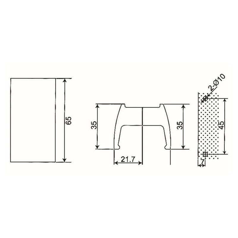 GDK-45- shower door knob