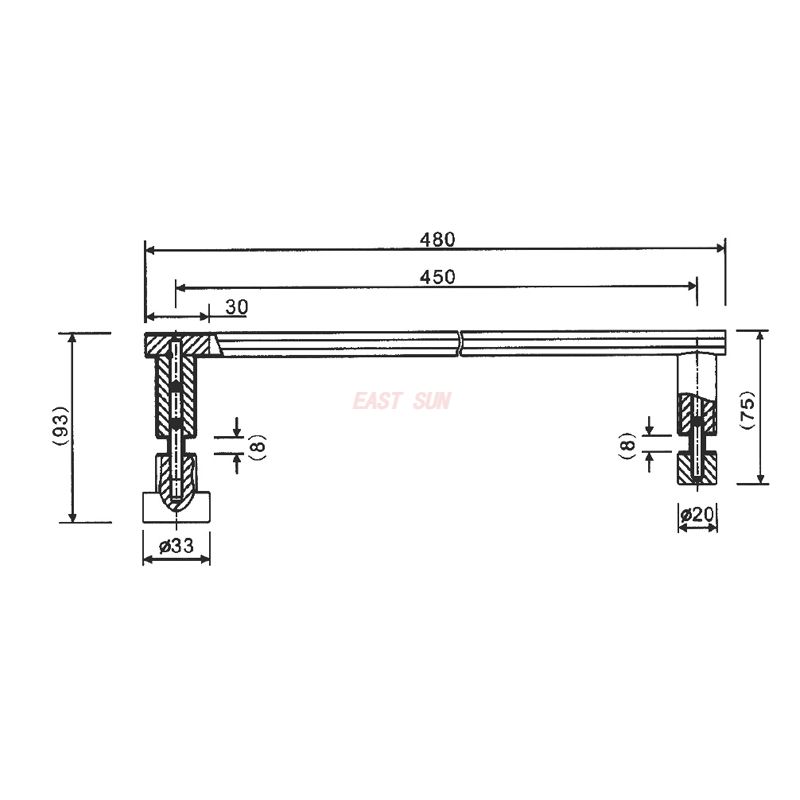 PD-008-Shower Door Handles
